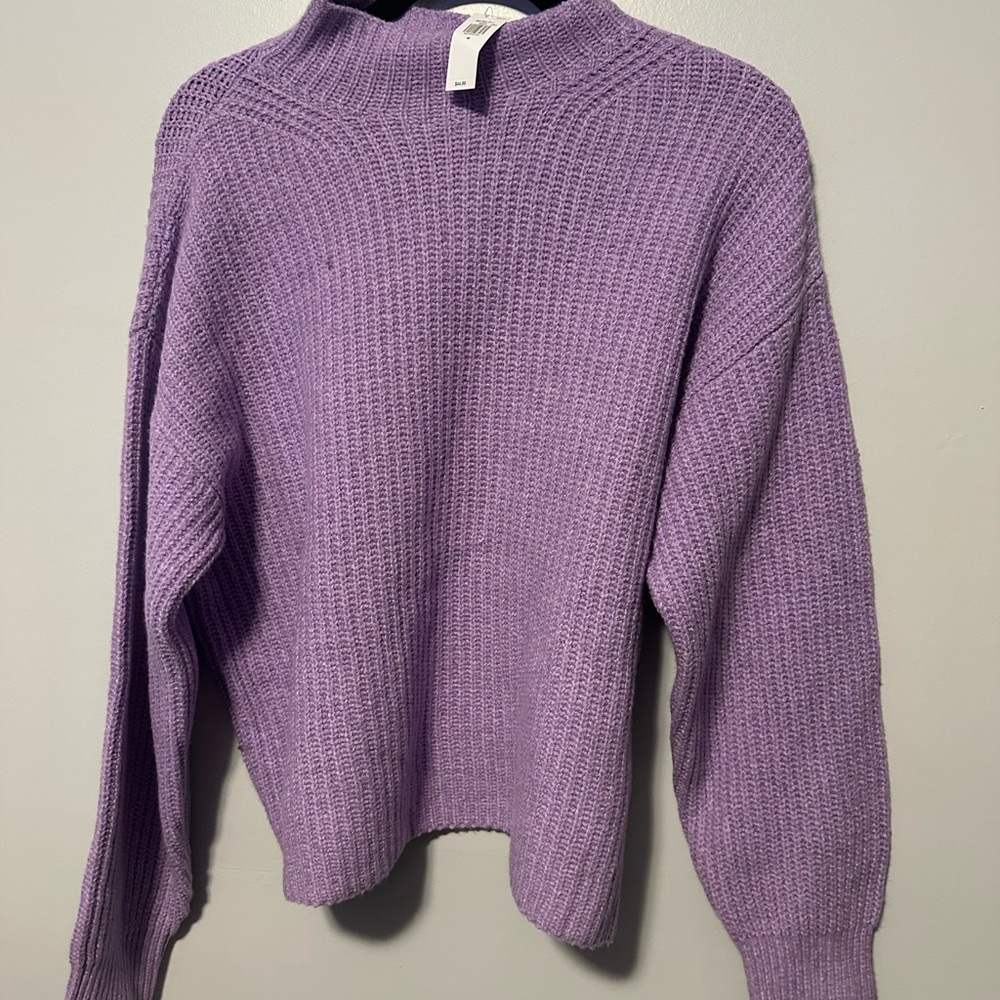 Old Navy Lavender Cowl Neck Sweater
